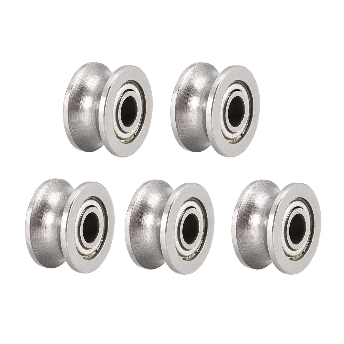 Harfington U624ZZ Deep Groove Guide Pulley Rail Ball Bearings 4mmx13mmx7mm Double Metal Shielded Carbon Steel Bearings 5pcs