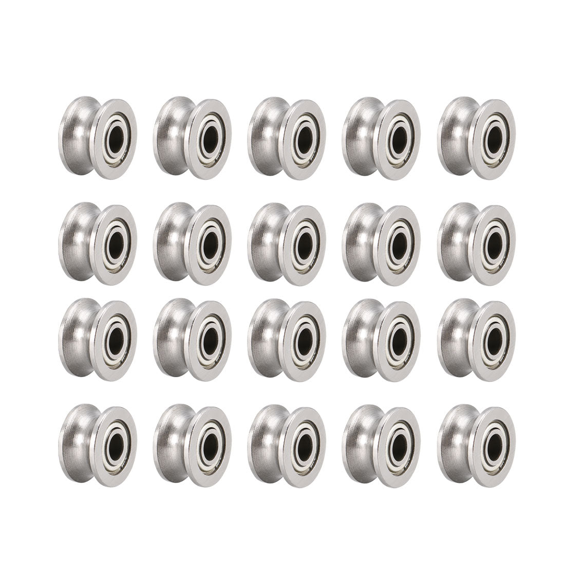 uxcell Uxcell U624ZZ Deep Groove Guide Pulley Rail Ball Bearings 4mmx13mmx7mm Double Metal Shielded Carbon Steel Bearings 20pcs