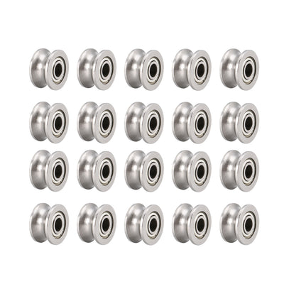 uxcell Uxcell U624ZZ Deep Groove Guide Pulley Rail Ball Bearings 4mmx13mmx7mm Double Metal Shielded Carbon Steel Bearings 20pcs
