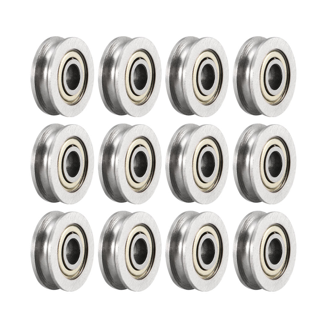 uxcell Uxcell U604ZZ Deep Groove Ball Bearings 4mmx13mmx4mm Double Metal Shielded Carbon Steel Bearings 12pcs