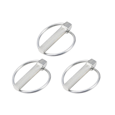 uxcell Uxcell Linch Pin with Ring 11mmx54mm Assortment Kit for Boat Trailer Tractor 3Pcs