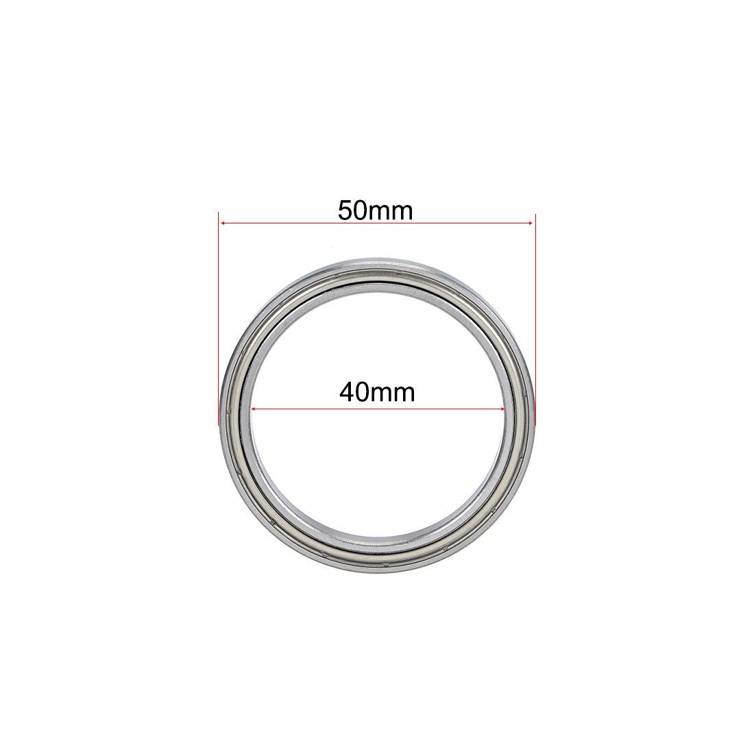 uxcell Uxcell Deep Groove Ball Bearings Thin Section Double Shielded Chrome Steel