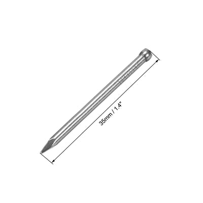 Harfington Uxcell Finishing Nails Hand-Drive Hardware Carbon Steel Nail 35mm 1.4-inches 300pcs