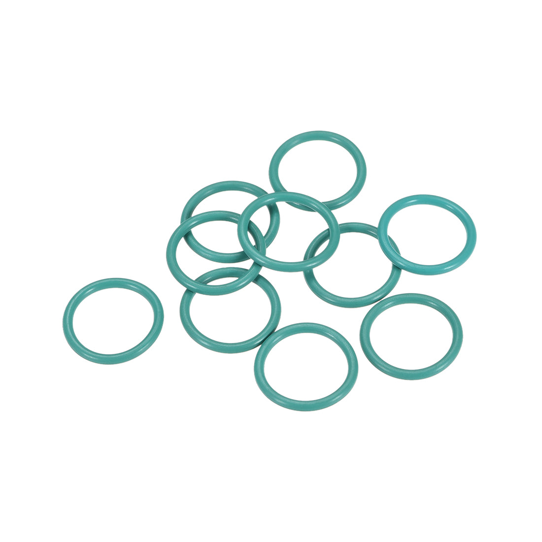 uxcell Uxcell Fluorine Rubber O Rings, 18mm OD, 14.2mm Inner Diameter, 1.9mm Width, Seal Gasket Green 10Pcs