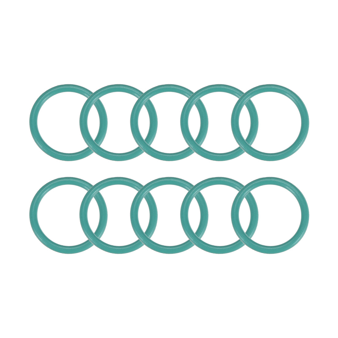 uxcell Uxcell Fluorine Rubber O Rings, 18mm OD, 14.2mm Inner Diameter, 1.9mm Width, Seal Gasket Green 10Pcs