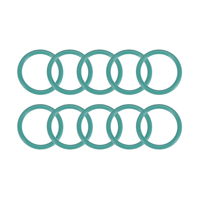 uxcell Uxcell Fluorine Rubber O Rings, 18mm OD, 14.2mm Inner Diameter, 1.9mm Width, Seal Gasket Green 10Pcs