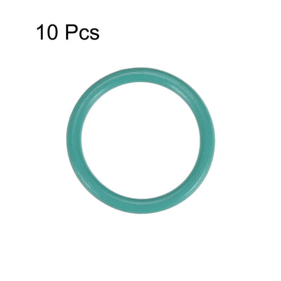 Harfington Uxcell Fluorine Rubber O Rings, 19mm OD, 15.2mm Inner Diameter, 1.9mm Width, Seal Gasket Green 10Pcs
