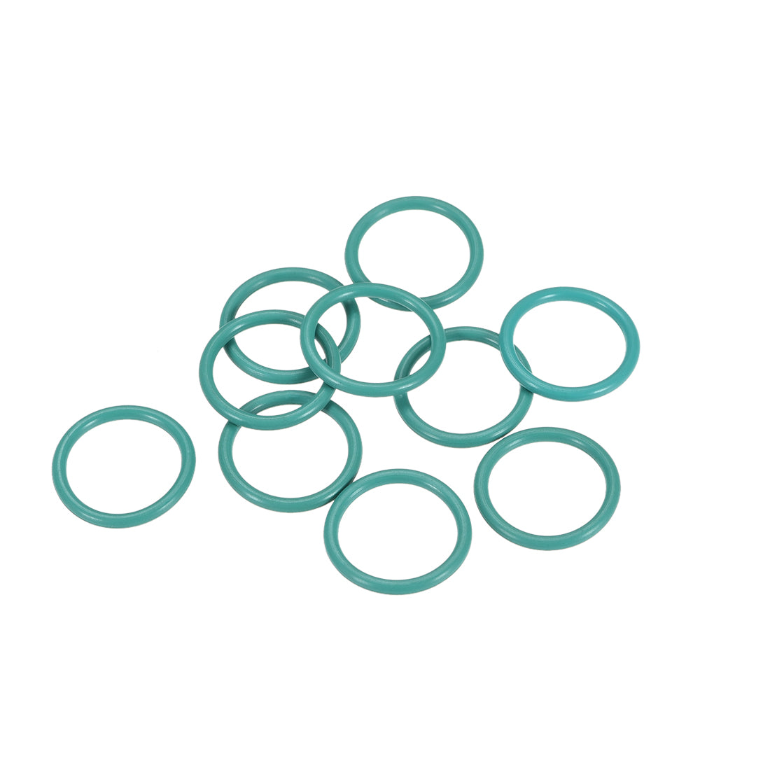 uxcell Uxcell Fluorine Rubber O Rings, 19mm OD, 15.2mm Inner Diameter, 1.9mm Width, Seal Gasket Green 10Pcs