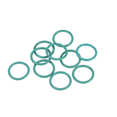 Harfington Uxcell Fluorine Rubber O Rings, 19mm OD, 15.2mm Inner Diameter, 1.9mm Width, Seal Gasket Green 10Pcs