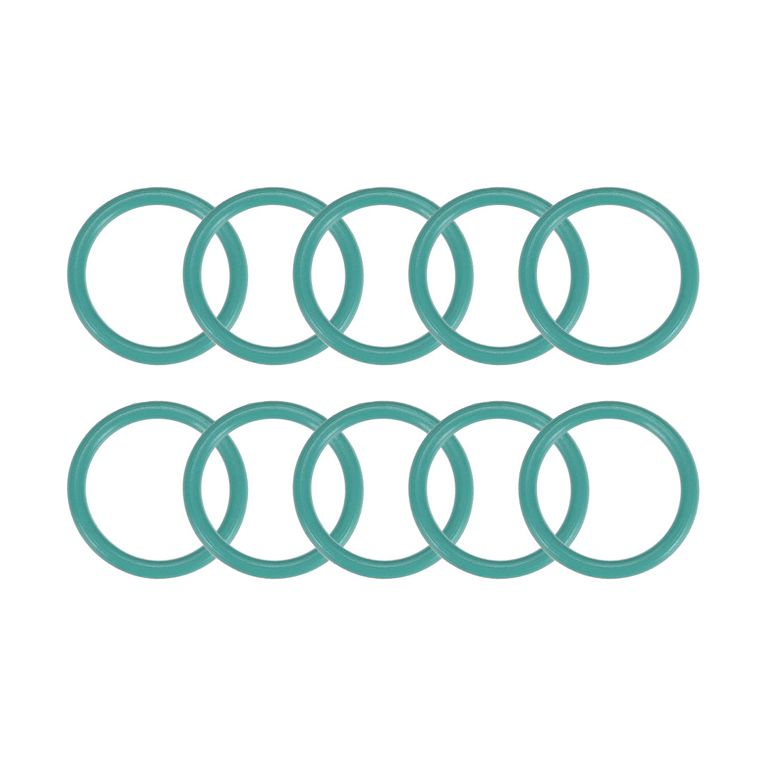 uxcell Uxcell Fluorine Rubber O Rings, 19mm OD, 15.2mm Inner Diameter, 1.9mm Width, Seal Gasket Green 10Pcs