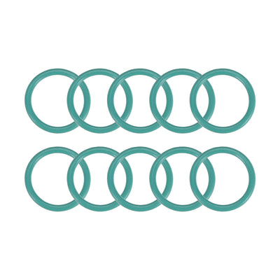 uxcell Uxcell Fluorine Rubber O Rings, 19mm OD, 15.2mm Inner Diameter, 1.9mm Width, Seal Gasket Green 10Pcs