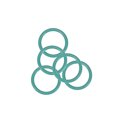 Harfington Uxcell Fluorine Rubber O Rings, 20mm OD, 16.2mm Inner Diameter, 1.9mm Width, Seal Gasket Green 5Pcs