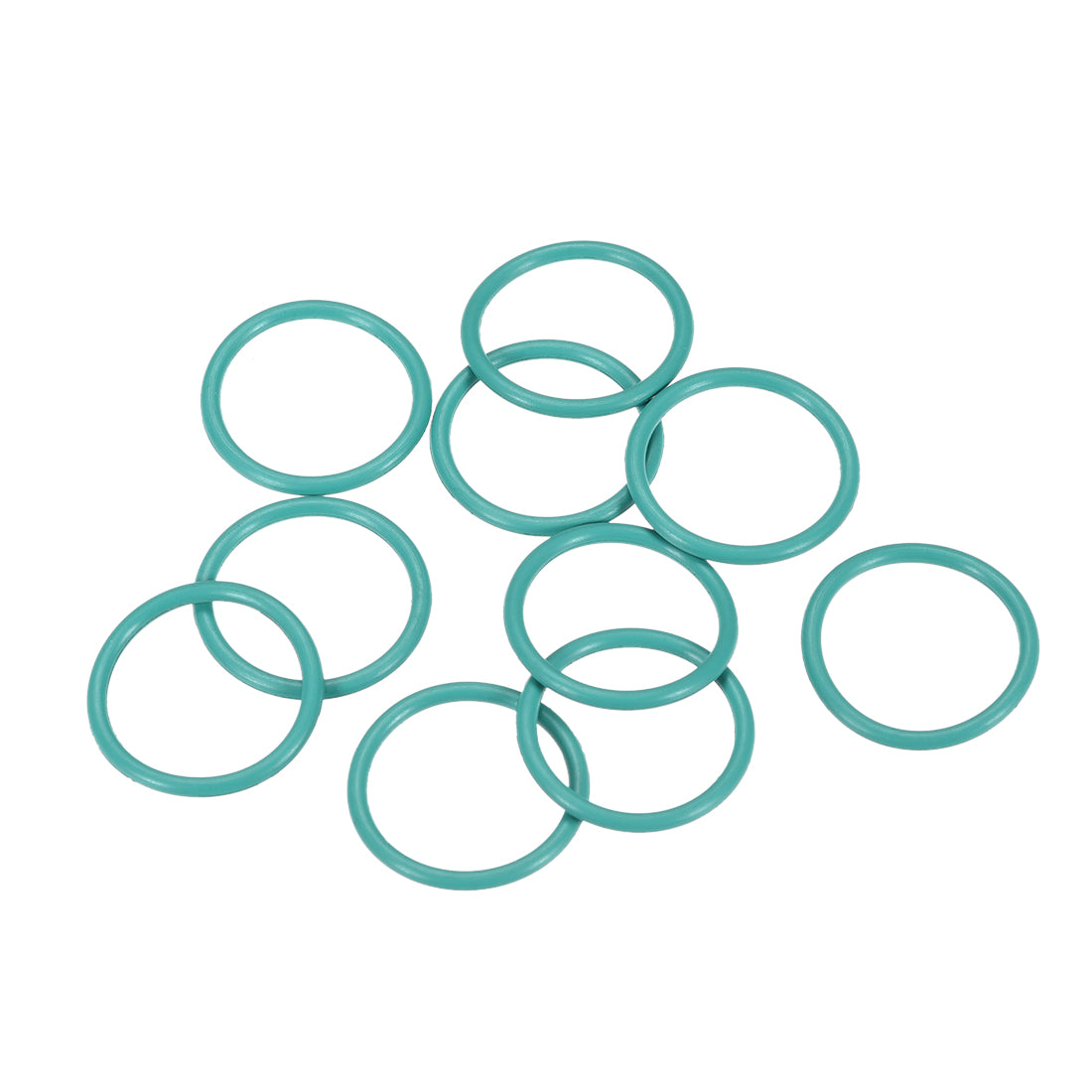 uxcell Uxcell Fluorine Rubber O Rings, 20mm OD, 16.2mm Inner Diameter, 1.9mm Width, Seal Gasket Green 10Pcs
