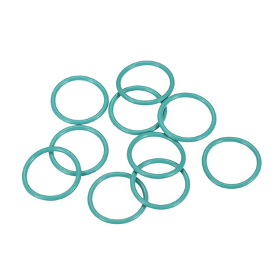 Harfington Uxcell Fluorine Rubber O Rings, 20mm OD, 16.2mm Inner Diameter, 1.9mm Width, Seal Gasket Green 10Pcs