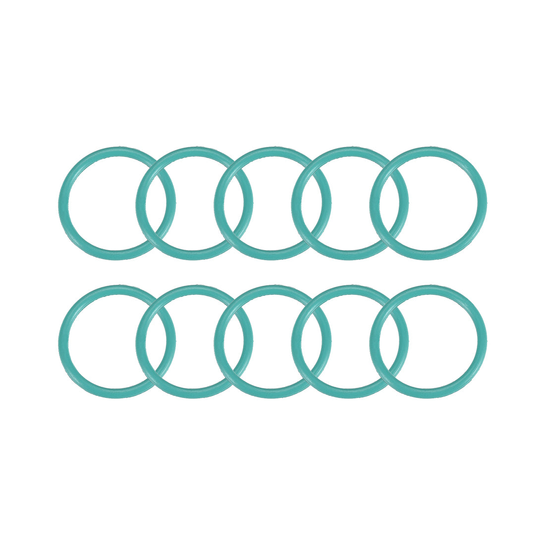 uxcell Uxcell Fluorine Rubber O Rings, 20mm OD, 16.2mm Inner Diameter, 1.9mm Width, Seal Gasket Green 10Pcs