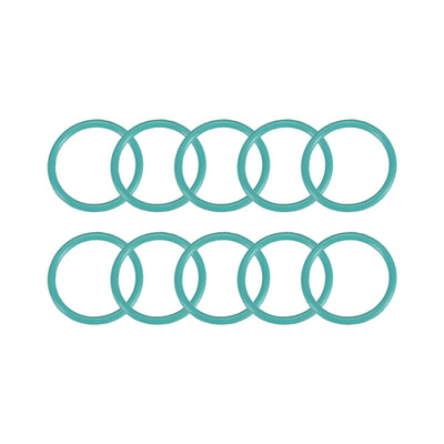 uxcell Uxcell Fluorine Rubber O Rings, 20mm OD, 16.2mm Inner Diameter, 1.9mm Width, Seal Gasket Green 10Pcs