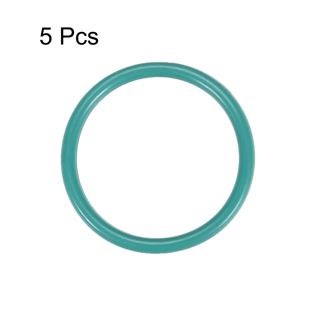 uxcell Uxcell Fluorine Rubber O Rings, 21mm OD, 17.2mm Inner Diameter, 1.9mm Width, Seal Gasket Green 5Pcs