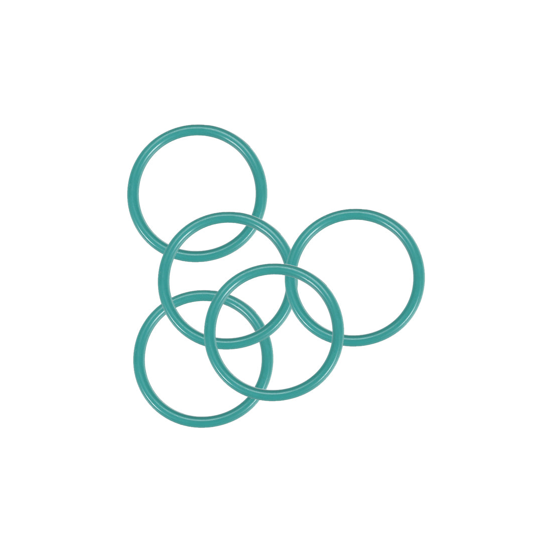 uxcell Uxcell Fluorine Rubber O Rings, 21mm OD, 17.2mm Inner Diameter, 1.9mm Width, Seal Gasket Green 5Pcs