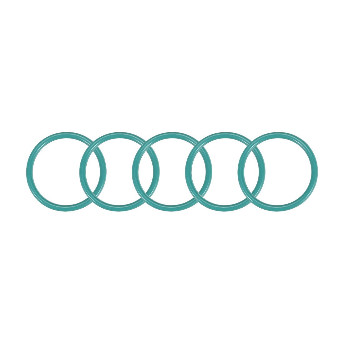 uxcell Uxcell Fluorine Rubber O Rings, 21mm OD, 17.2mm Inner Diameter, 1.9mm Width, Seal Gasket Green 5Pcs