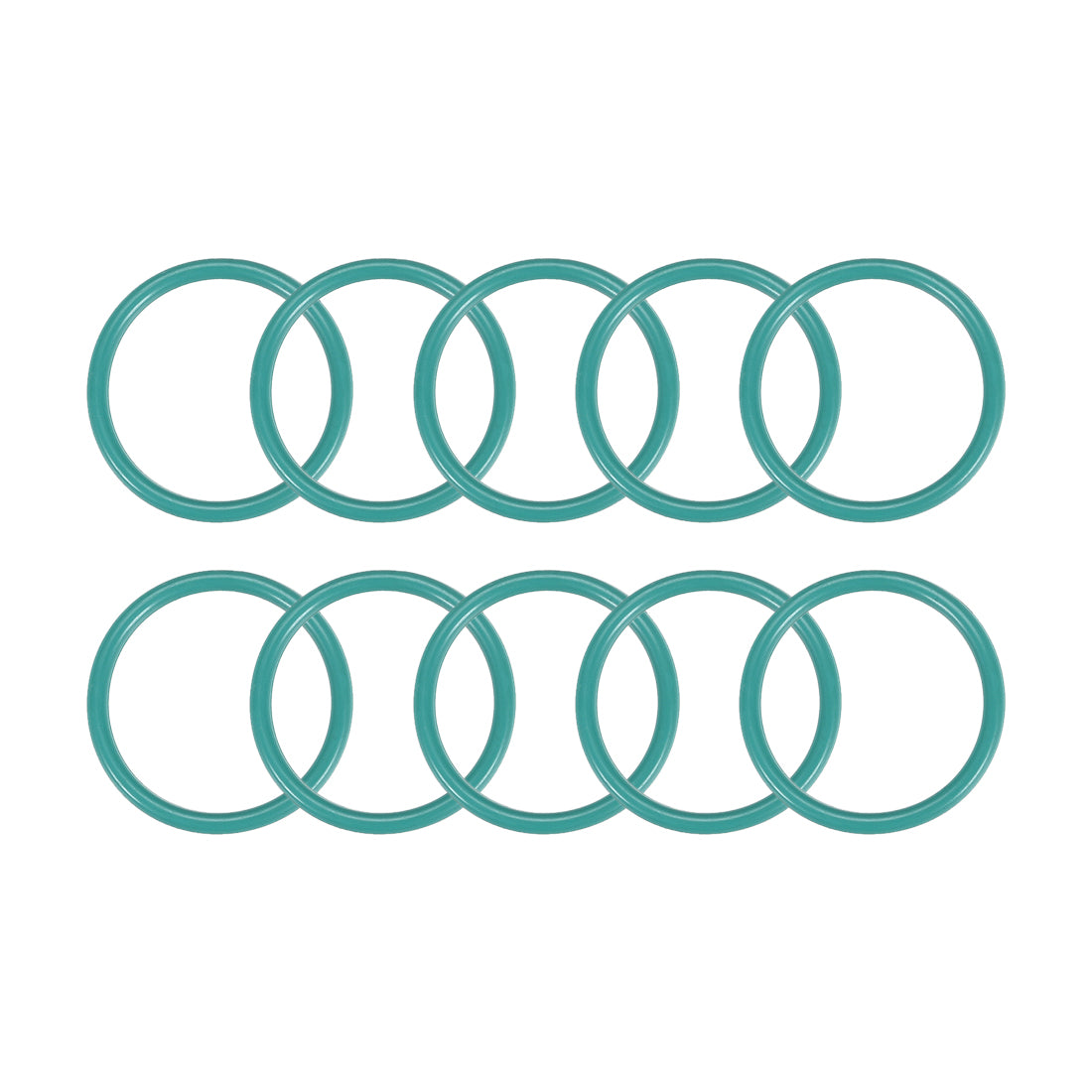 uxcell Uxcell Fluorine Rubber O Rings, 21mm OD, 17.2mm Inner Diameter, 1.9mm Width, Seal Gasket Green 10Pcs
