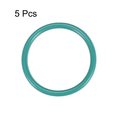 Harfington Uxcell Fluorine Rubber O Rings, 23mm OD, 19.2mm Inner Diameter, 1.9mm Width, Seal Gasket Green 5Pcs
