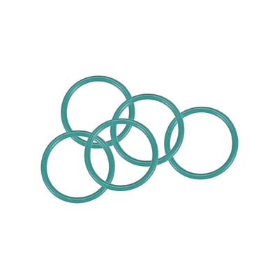 Harfington Uxcell Fluorine Rubber O Rings, 23mm OD, 19.2mm Inner Diameter, 1.9mm Width, Seal Gasket Green 5Pcs