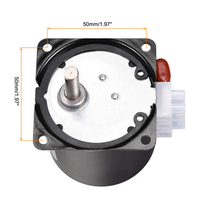 Harfington Uxcell AC 220V Electric Synchronous Motor Metal Gear Turntable /C 60RPM 50-60HZ 14W 8mm Dia Eccentric Shaft