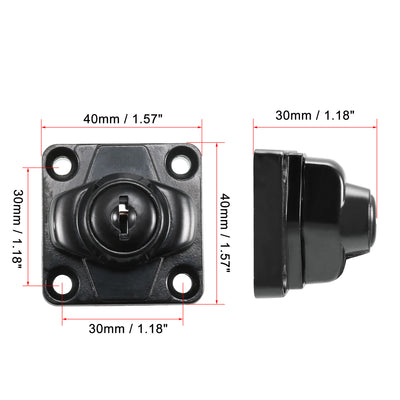 Harfington Uxcell 4-inch Keyed Hasp Locks w Screws for Door Keyed Alike Black