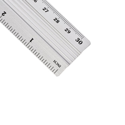 Harfington Aluminum Ruler Precision Bevel Edge Metal Ruler Metric and Imperial Ruler