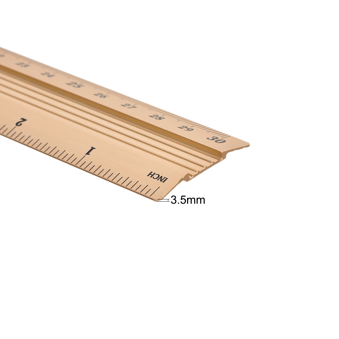 Harfington Aluminum Ruler Precision Bevel Edge Metal Ruler Metric and Imperial Ruler