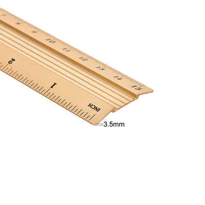 Harfington Aluminum Ruler Precision Bevel Edge Metal Ruler Metric and Imperial Ruler