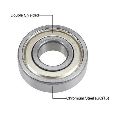 Harfington Uxcell Deep Groove Ball Bearings Metric Double Shield Chrome Steel P0 Z2