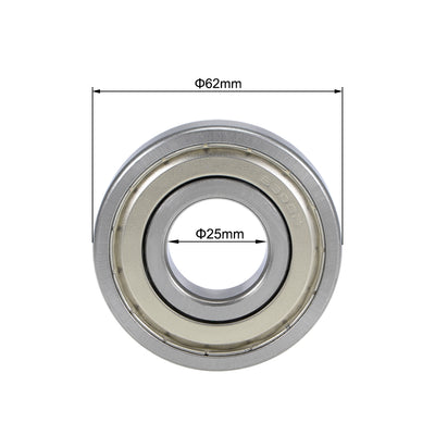 Harfington Uxcell Deep Groove Ball Bearings Metric Double Shield Chrome Steel P0 Z2