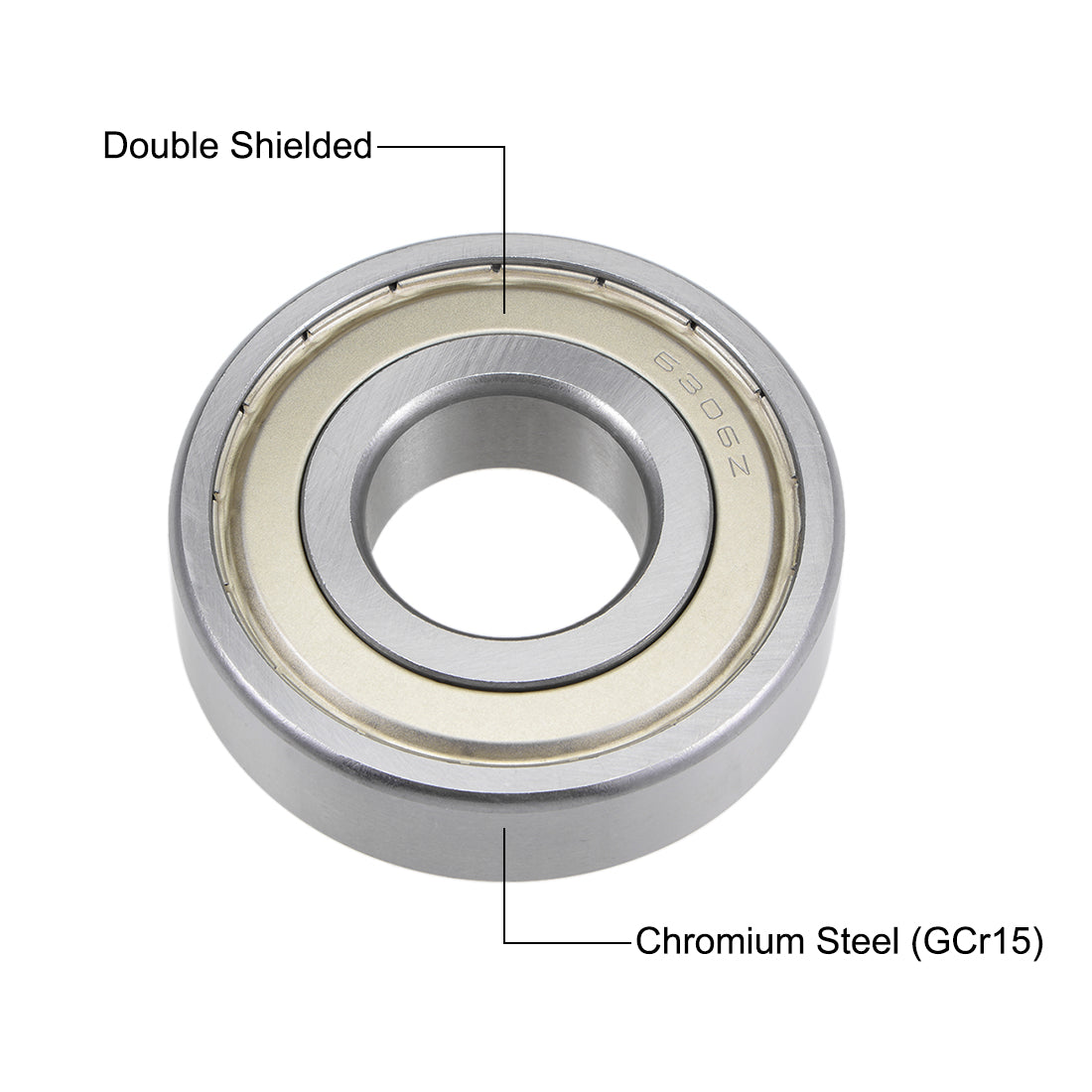 uxcell Uxcell Deep Groove Ball Bearings Metric Double Shield Chrome Steel P0 Z2