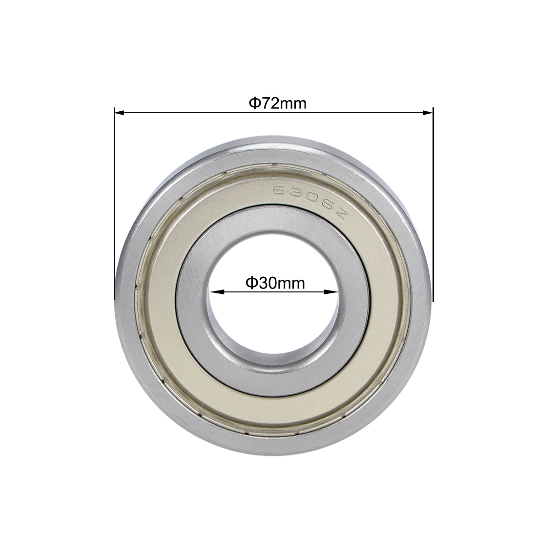 uxcell Uxcell Deep Groove Ball Bearings Metric Double Shield Chrome Steel P0 Z2