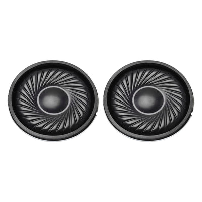 uxcell Uxcell 2Pcs Round Internal Magnet Speaker Loudspeaker 8 Ohm 2W 1.5 inch Dia Steel Shell