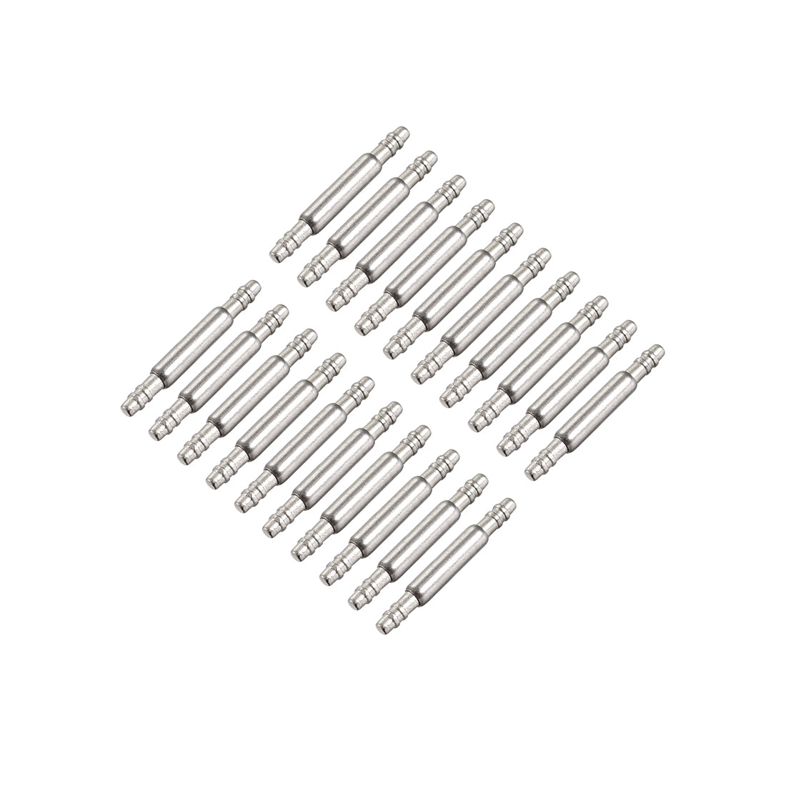 uxcell Uxcell Spring Bar Pins 8mmx1.5mm Double Fringe Stainless Steel Watch Band Pins 20Pcs