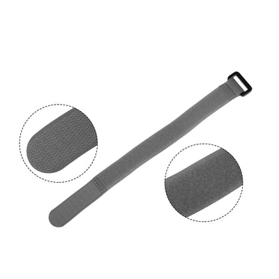 Harfington Uxcell 10pcs Hook and Loop Straps 3/4-inch x 10-inch Securing Straps Cable Tie (Gray)