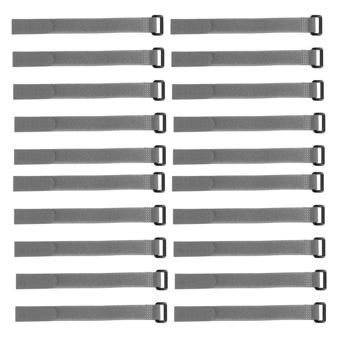 uxcell Uxcell 20pcs Hook and Loop Straps 3/4-inch x 14-inch Securing Straps Cable Tie (Gray)