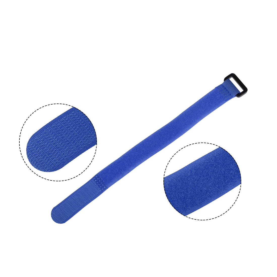 uxcell Uxcell 20pcs Hook and Loop Straps 3/4-inch x 18-inch Securing Straps Cable Tie (Blue)