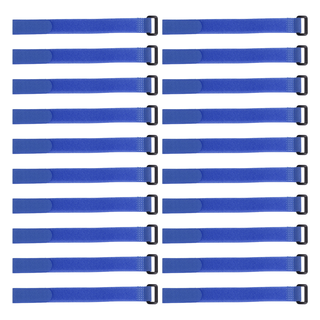 uxcell Uxcell 20pcs Hook and Loop Straps 3/4-inch x 18-inch Securing Straps Cable Tie (Blue)