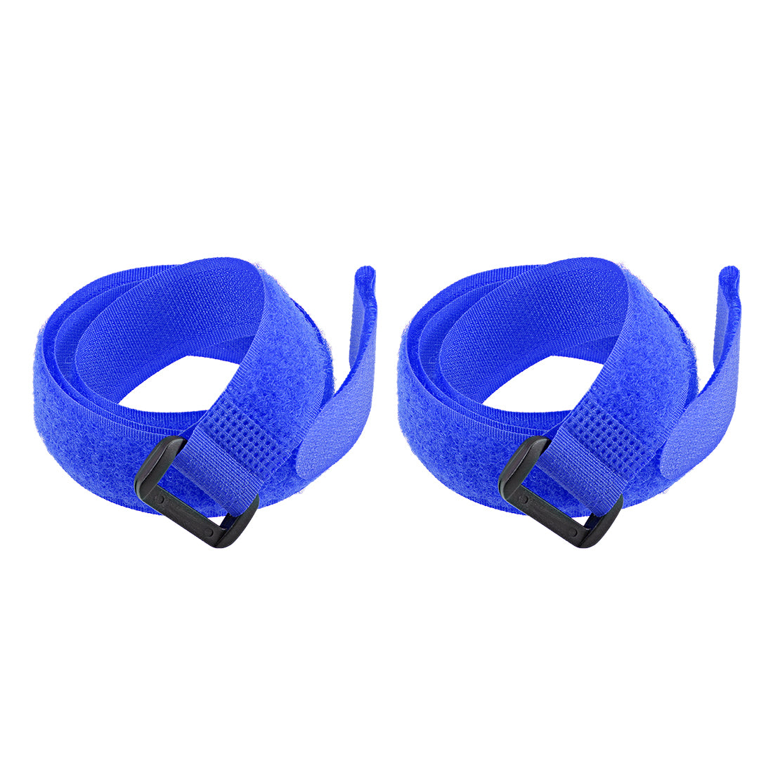 uxcell Uxcell 2pcs Hook and Loop Straps 3/4-inch x 28-inch Securing Straps Cable Tie (Blue)