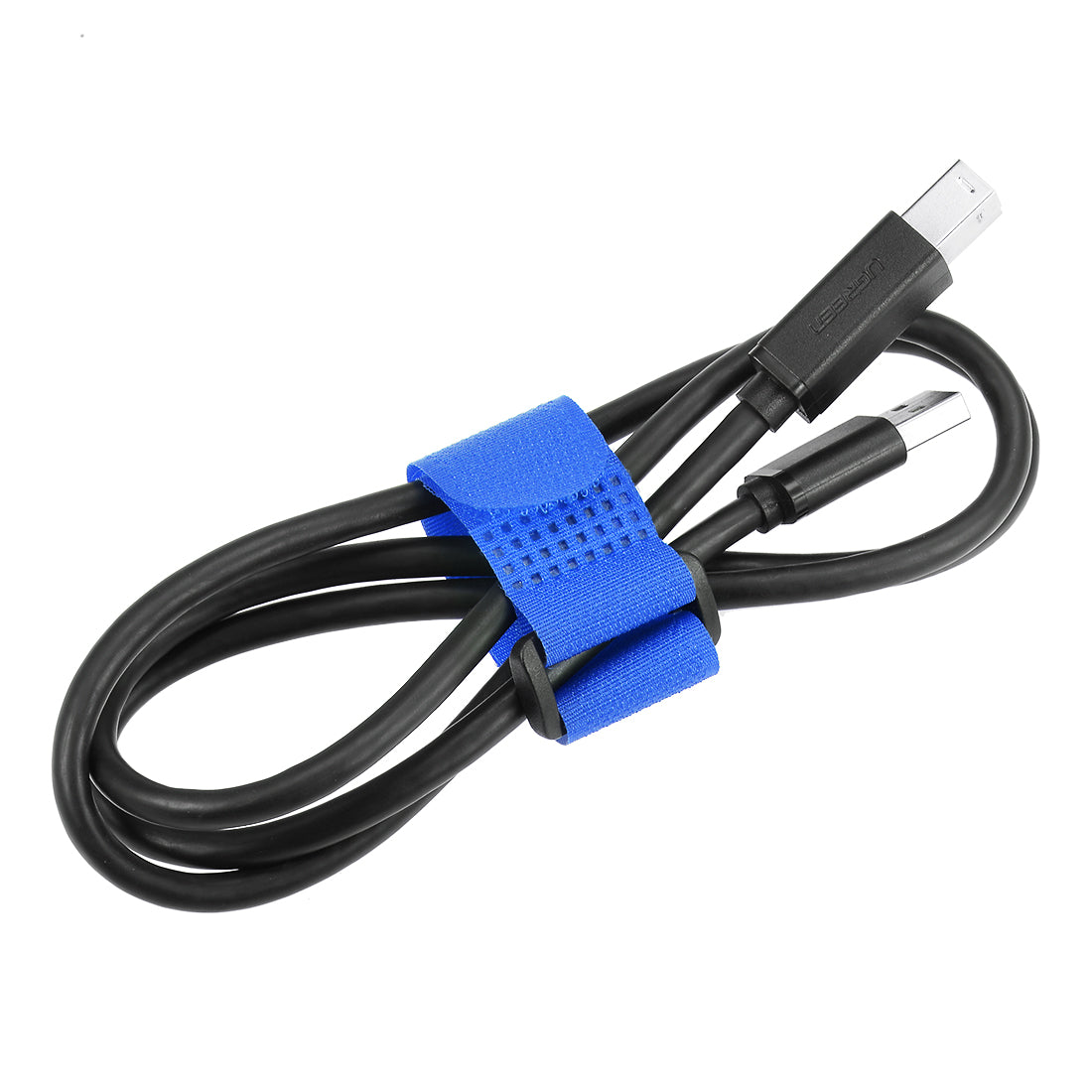 uxcell Uxcell 20pcs Hook and Loop Straps 1-inch x 8-inch Securing Straps Cable Tie (Blue)