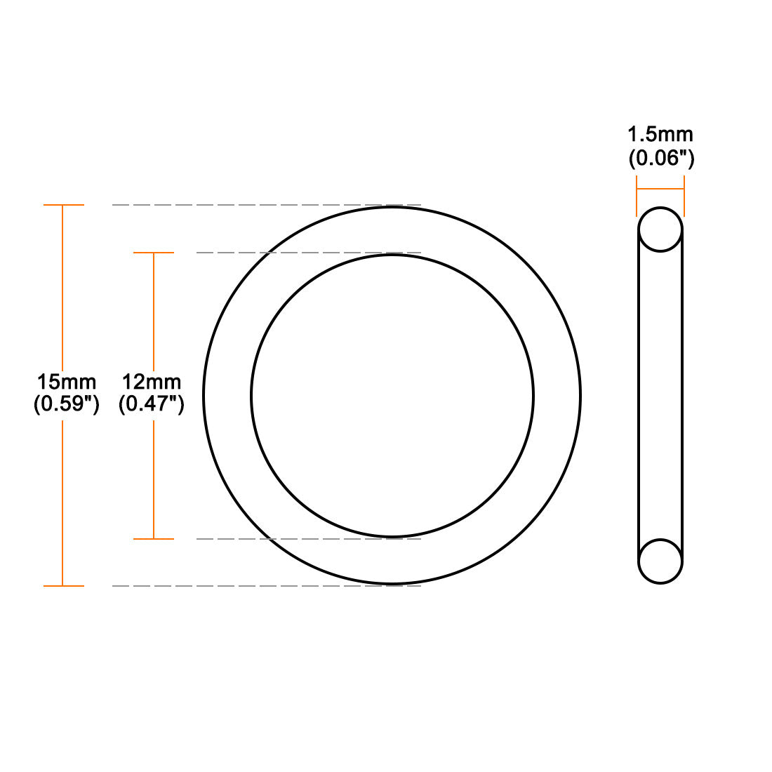 uxcell Silicone O-Rings Seal Gasket for Pipe Repair