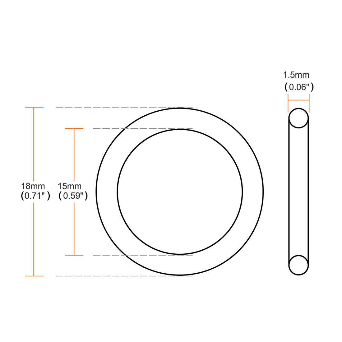 uxcell Silicone O-Rings Seal Gasket for Pipe Repair