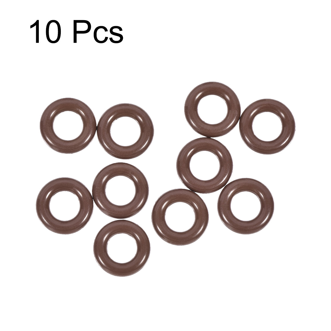 uxcell Uxcell Fluorine Rubber O-Rings 10mm OD 5mm ID 2.5mm Width, Metric FKM Sealing Gasket, Pack of 10