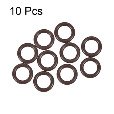 Harfington Uxcell Fluorine Rubber O-Rings 14mm OD 9mm ID 2.5mm Width, Metric FKM Sealing Gasket, Pack of 10