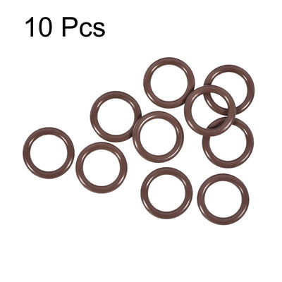 Harfington Uxcell Fluorine Rubber O-Rings 16mm OD 11mm ID 2.5mm Width, Metric FKM Sealing Gasket, Pack of 10