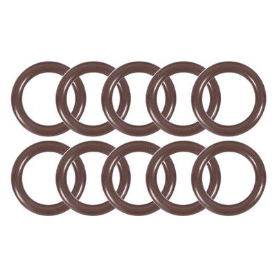 uxcell Uxcell Fluorine Rubber O-Rings 16mm OD 11mm ID 2.5mm Width, Metric FKM Sealing Gasket, Pack of 10