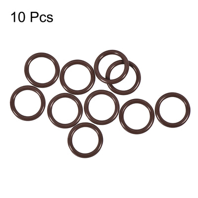 Harfington Uxcell Fluorine Rubber O-Rings 18mm OD 13mm ID 2.5mm Width, Metric FKM Sealing Gasket, Pack of 10